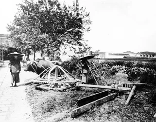 Ox-Driven Irrigation, Kiina, n. 1870-80